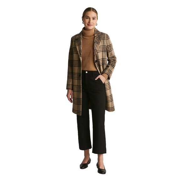 Quince Pants - NWT Quince Black Organic Stretch Cotton Twill‎ Straight Leg Cropped Pants 12/26